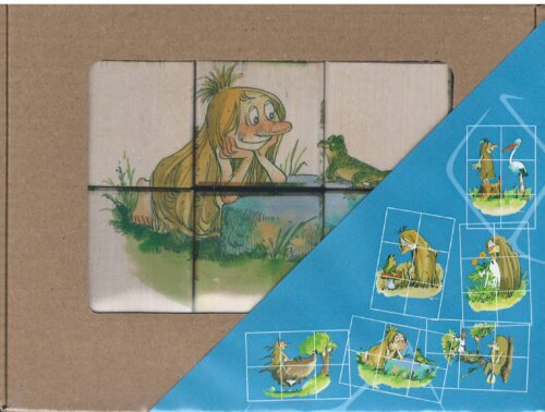 Puidust klotsid pokude piltidega